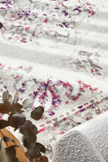 Adria Abrash White Pink & Grey Transitional Rug